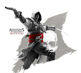 ASSASSIN'S CREED - Tshirt - Póló "Edward Flag" man SS white - basic (M-es méret) - Abystyle Ajándéktárgyak