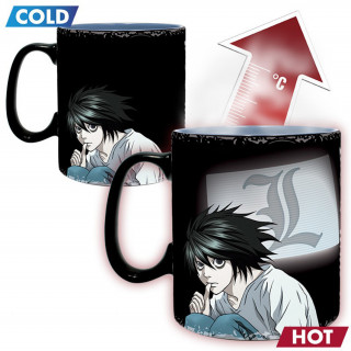 Death Note "Kira & L" Hőre Változó Bögre (460 ml) - Abystyle Ajándéktárgyak