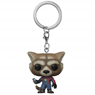 Funko Pocket Pop!: Marvel Guardians of The Galaxy Volume 3 - Rocket Bobble-Head Vinyl Figura Kulcstartó Ajándéktárgyak