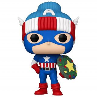 Funko Pop! #1438 Marvel: Holiday – Captain America Vinyl Figura Ajándéktárgyak