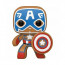 Funko Pop! Marvel: Holiday - Gingerbread Captain America #933 Bobble-Head Vinyl Figura thumbnail