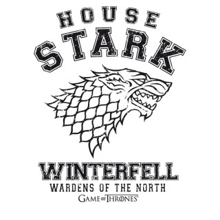 GAME OF THRONES - Tshirt - Póló  "House Stark" man SS white - premium (XL-es méret) - Abystyle Ajándéktárgyak