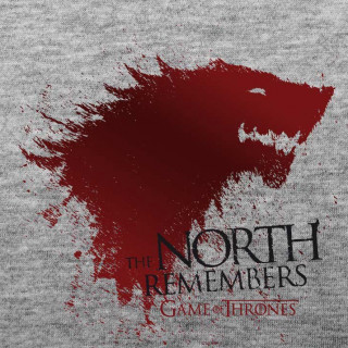 GAME OF THRONES - Tshirt - Póló "The North…" man SS sport grey - basic (S-es méret) - Abystyle Ajándéktárgyak