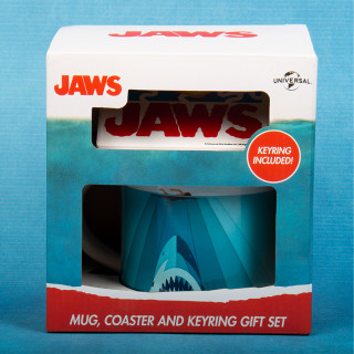 Jaws bögre, alátét és kulcstartó készlet (250 ml) Ajándéktárgyak