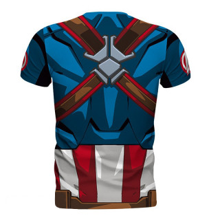 MARVEL - Tshirt cosplay "Captain America" man XL - Póló - Abystyle Ajándéktárgyak