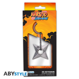 Naruto Shippuden 3D Keychain Shuriken Konoha Ajándéktárgyak