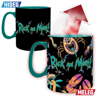 RICK & MORTY - Mug Heat Change - 460 ml - Spaceship - Bögre - Abystyle Ajándéktárgyak