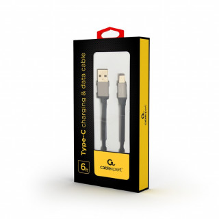 Gembird USB C -> USB 2.0 A M/M adatkábel 1.8m fekete szövet borítás PC