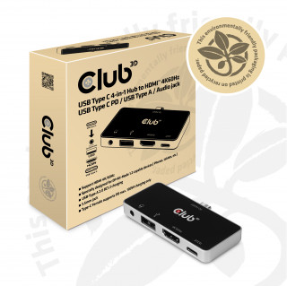 EXT CLUB3D USB Type C 4in1 HUB PC