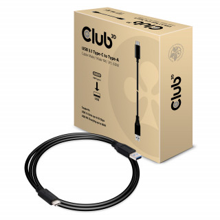 Club3D USB3.1 Type-C - USB3.1 Type-A kábel 1m Black PC