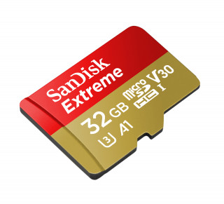 Sandisk 32GB SD micro ( SDHC Class 10) Extreme UHS-I V30 memória kártya adapterrel PC