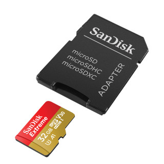 Sandisk 32GB SD micro ( SDHC Class 10) Extreme UHS-I V30 memória kártya adapterrel PC