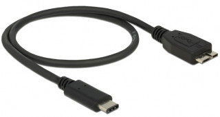 DeLock USB (USB 3.1, Gen 2) USB Type-C dugó > USB Micro-B típusú dugó 0,5m Black PC