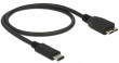 DeLock USB (USB 3.1, Gen 2) USB Type-C dugó > USB Micro-B típusú dugó 0,5m Black thumbnail