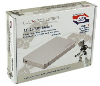 LC-Power LC-25U3W Elektra Fehér [2.5"/USB3.0] PC