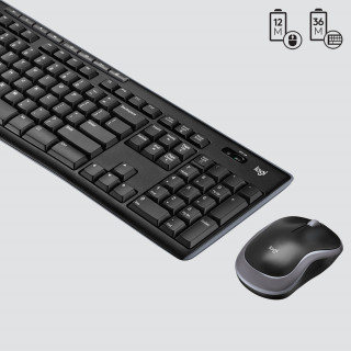 KBM Logitech MK270 (ENG, Vez.nélküli) - Fekete PC