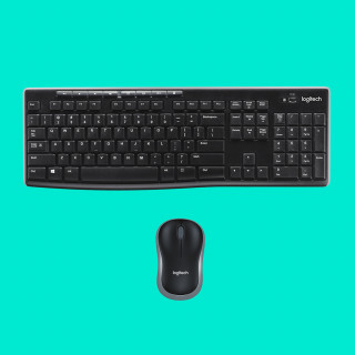 KBM Logitech MK270 (ENG, Vez.nélküli) - Fekete PC