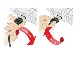 DeLock Extension cable EASY-USB 2.0 Type-A male > USB 2.0 Type-A female Black 1m PC