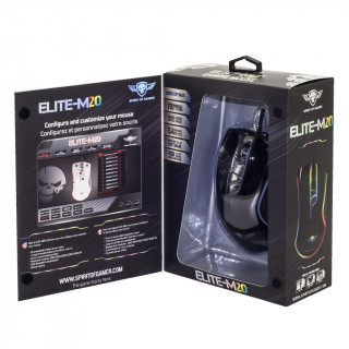 Spirit of Gamer Elite-M20 egér Jobbkezes USB A típus Optikai 4000 DPI PC