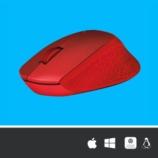 Logitech M330 Silent Plus [Vez.nélküli] - Piros PC