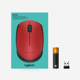 Logitech M330 Silent Plus [Vez.nélküli] - Piros PC