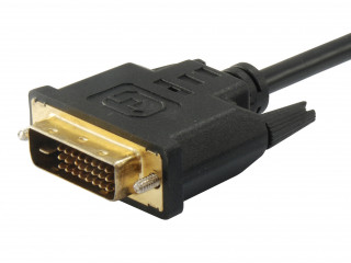 Equip HDMI - DVI(18+1) 2m aranyozott PC