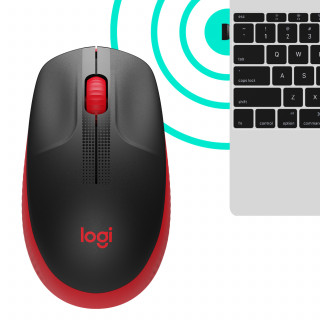 Logitech M190 egér Kétkezes Vezeték nélküli RF Optikai 1000 DPI - Piros PC