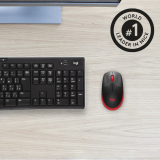 Logitech M190 egér Kétkezes Vezeték nélküli RF Optikai 1000 DPI - Piros PC