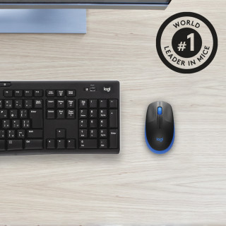 Logitech M190 egér Kétkezes Vezeték nélküli RF Optikai 1000 DPI - Kék PC