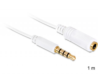 DeLock Extension Cable Audio Stereo Jack 3.5 mm male / female IPhone 4 pin 1m PC