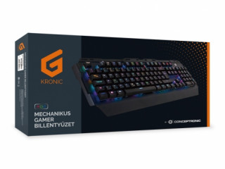 Conceptronic KRONIC billentyűzet USB QWERTZ Magyar Fekete PC