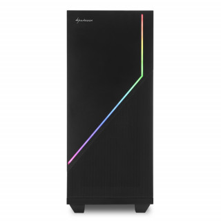 Sharkoon RGB FLOW táp nélküli Mid Tower számítógépház fekete PC