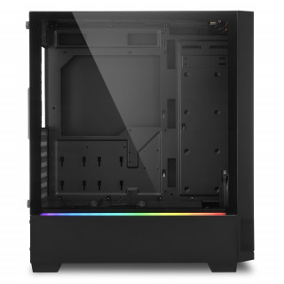 Sharkoon RGB FLOW táp nélküli Mid Tower számítógépház fekete PC