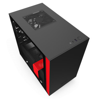 NZXT H210i Matte Black Red Mini Tower Fekete, Vörös PC