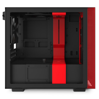 NZXT H210i Matte Black Red Mini Tower Fekete, Vörös PC