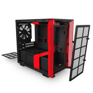 NZXT H210i Matte Black Red Mini Tower Fekete, Vörös PC