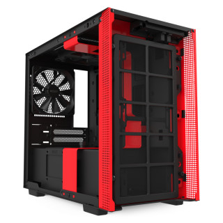 NZXT H210i Matte Black Red Mini Tower Fekete, Vörös PC