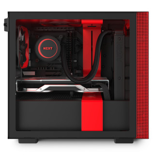 NZXT H210i Matte Black Red Mini Tower Fekete, Vörös PC