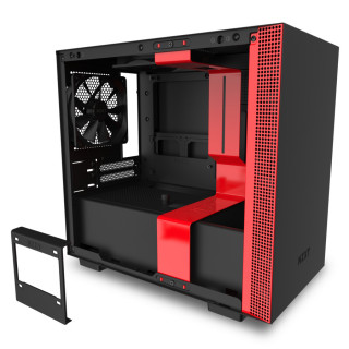 NZXT H210i Matte Black Red Mini Tower Fekete, Vörös PC