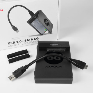 Axagon ADSA-1S6 Fekete [2.5"/USB3.0] PC