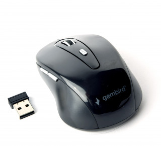 Gembird Wireless optikai egér MUSW-6B-01, 1600 DPI, nano USB, fekete PC