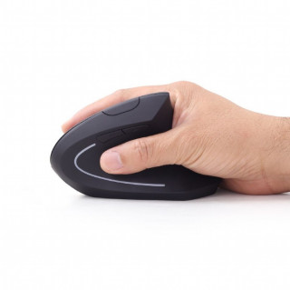 Gembird Ergonomic wireless optical mouse MUSW-ERGO-01, 1600 DPI, USB, black PC