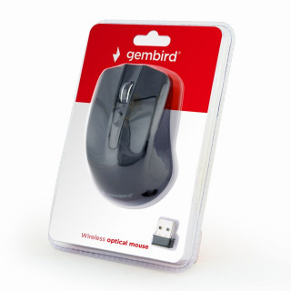 Gembird Wireless optical mouse MUSW-4B-04, 1600 DPI, nano USB, black PC