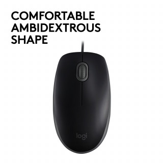 Logitech B110 Silent BLACK EMEA - USB PC