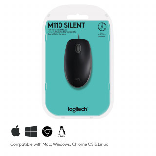 Logitech B110 Silent BLACK EMEA - USB PC