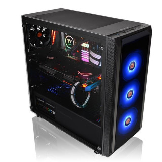 Thermaltake Versa J23 RGB (Edzett üveg) - Fekete PC