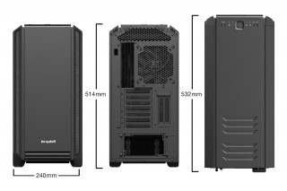 Be Quiet Silent Base 601 (Edzett üveg) - Fekete PC