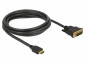 DeLock HDMI to DVI 24+1 cable bidirectional 2m Black thumbnail