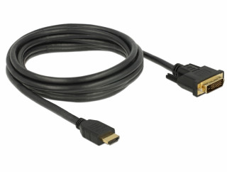 DeLock HDMI to DVI 24+1 cable bidirectional 3m Black PC