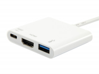 Equip Átalakító - 133461 (USB Type-C -> HDMI,USB-A, USB Type-C átalakító, apa/anya (4096x2160 @ 30 Hz, PD)) PC